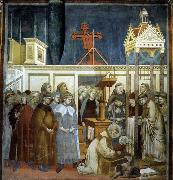 GIOTTO di Bondone Institution of the Crib at Greccio oil on canvas